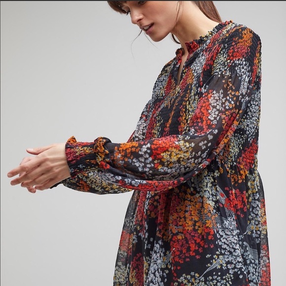 EUC Anthropologie Boho Smock Blouse Sz. M - Picture 3 of 5